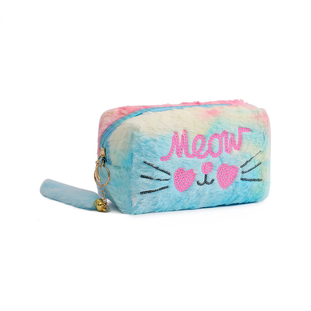 Wholesale Plush Cat Student Large Capacity Stationery Storage Bag